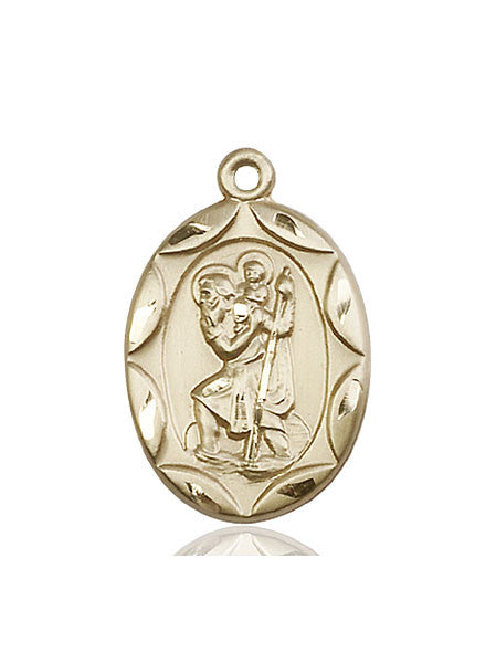 14kt Gold St. Christopher Medal