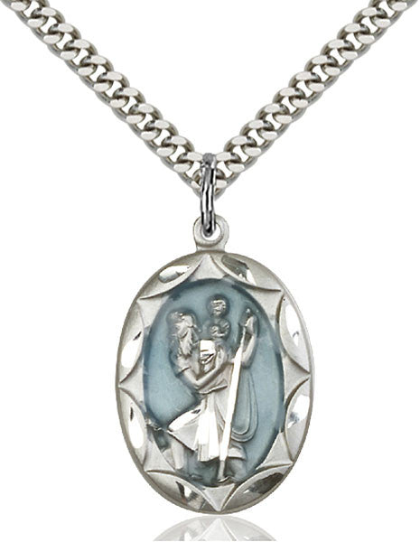 Sterling Silver St. Christopher Pendant