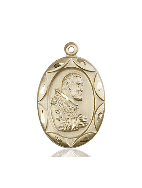 14kt Gold St. Pio of Pietrelcina Medal