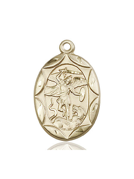 14kt Gold St. Michael the Archangel Medal