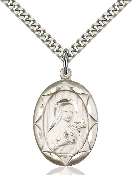 Sterling Silver St. Theresa Pendant