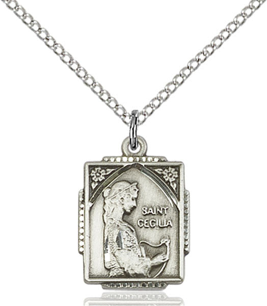 Sterling Silver St. Cecilia Pendant