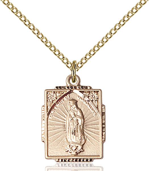Gold Filled O/L of Guadalupe Pendant