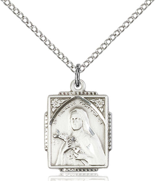 Sterling Silver St. Therese Pendant