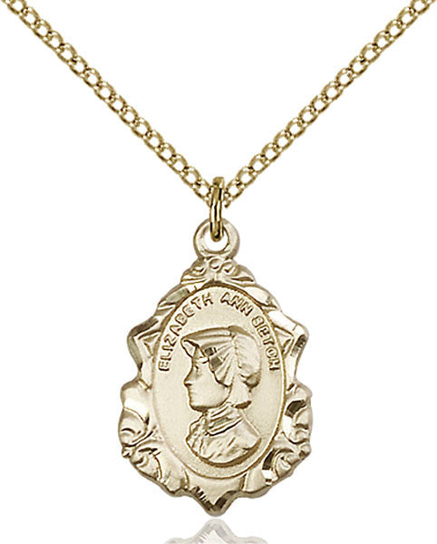 Gold Filled St. Elizabeth Ann Seton Pendant
