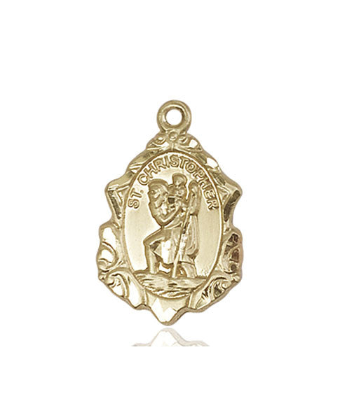 14kt Gold St. Christopher Medal