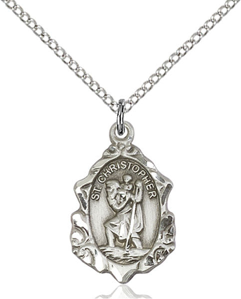 Sterling Silver St. Christopher Pendant