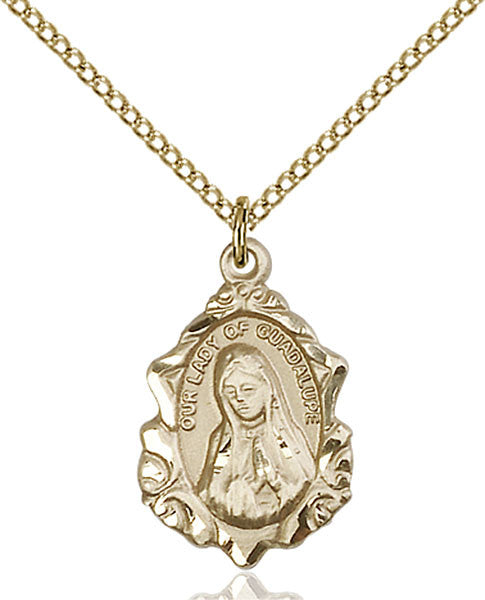 Gold Filled O/L of Guadalupe Pendant