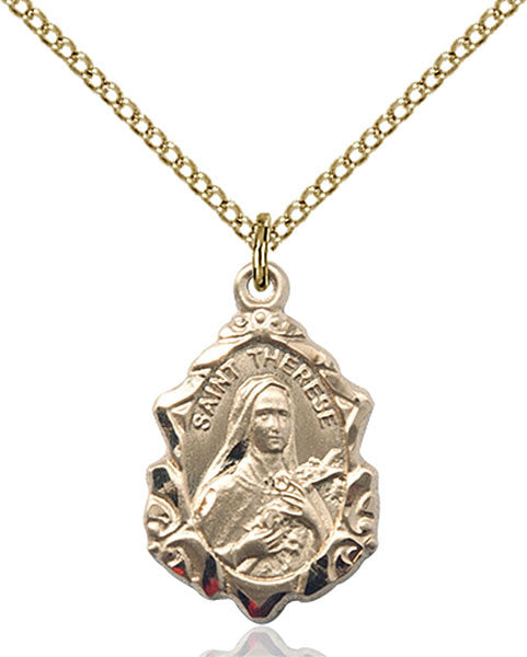 Gold Filled St. Therese of Lisieux Pendant