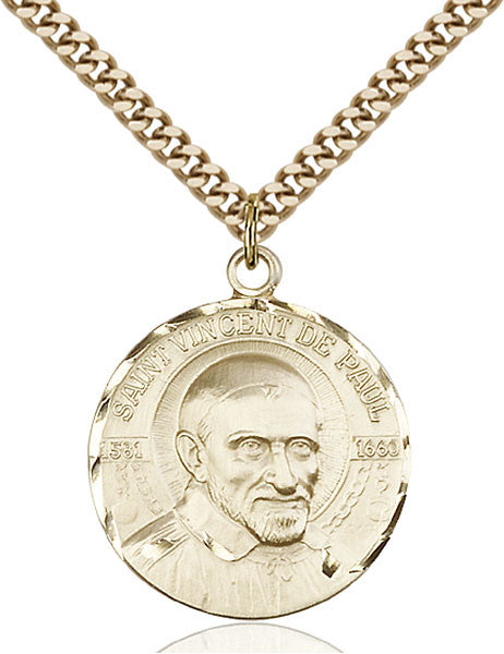 Gold Filled St. Vincent De Paul Pendant