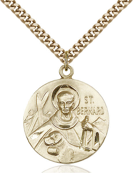 Gold Filled St. Bernard of Clairvaux Pendant