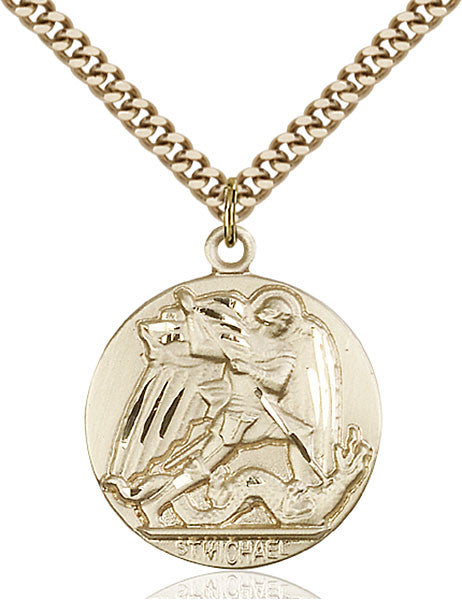 Gold Filled St. Michael the Archangel Pendant