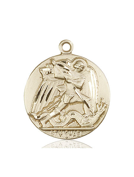 14kt Gold St. Michael the Archangel Medal