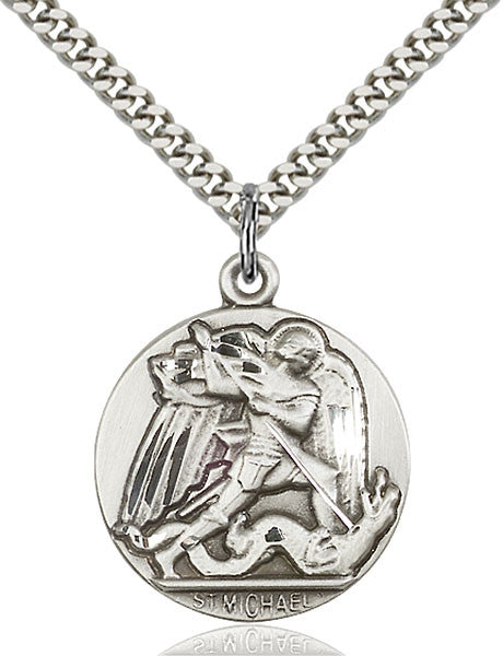 Sterling Silver St. Michael the Archangel Pendant