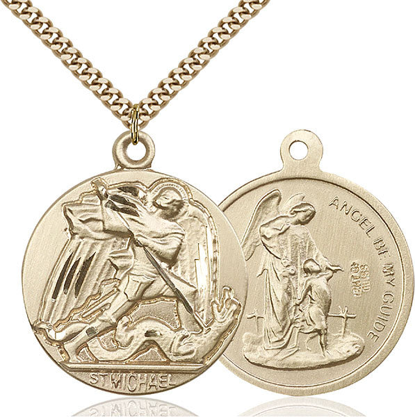 Gold Filled St. Michael the Archangel Pendant