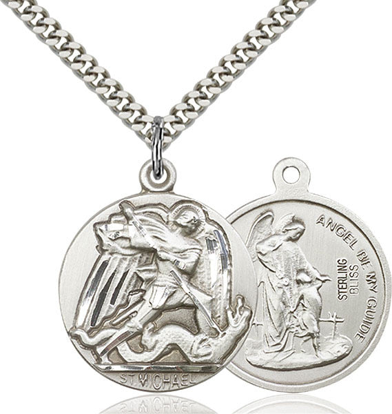 Sterling Silver St. Michael the Archangel Pendant