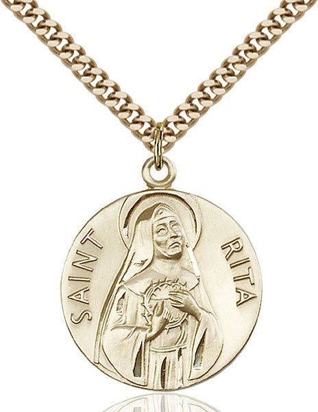 Gold Filled St. Rita of Cascia Pendant