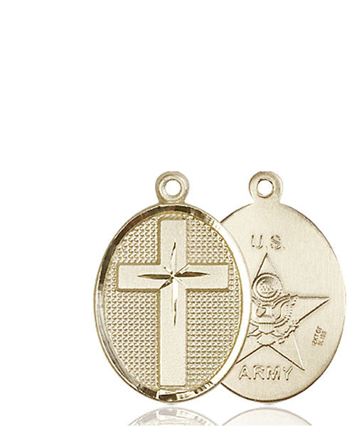 14kt Gold Cross / Army Medal