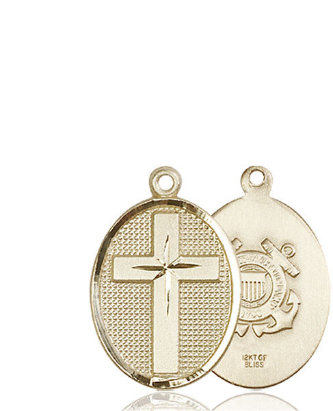 14kt Gold Cross / Coast Guard Medal