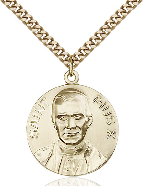 Gold Filled Pope Pius X Pendant