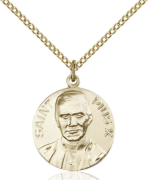 Gold Filled Pope Pius X Pendant
