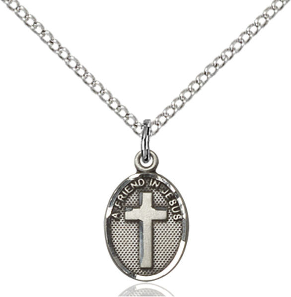Sterling Silver Friend In Jesus Cross Pendant