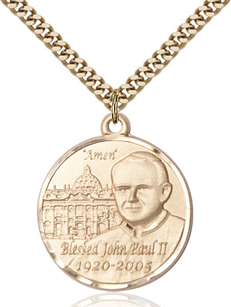 Gold Filled Pope John Paul II Pendant