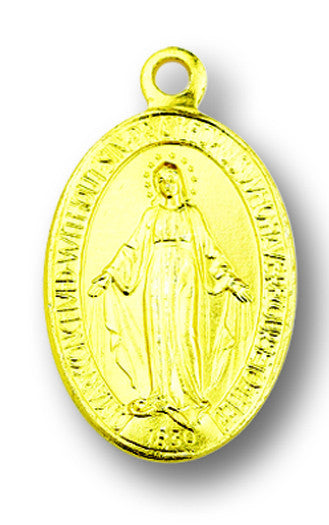 Miraculous Medal Aluminum Gold