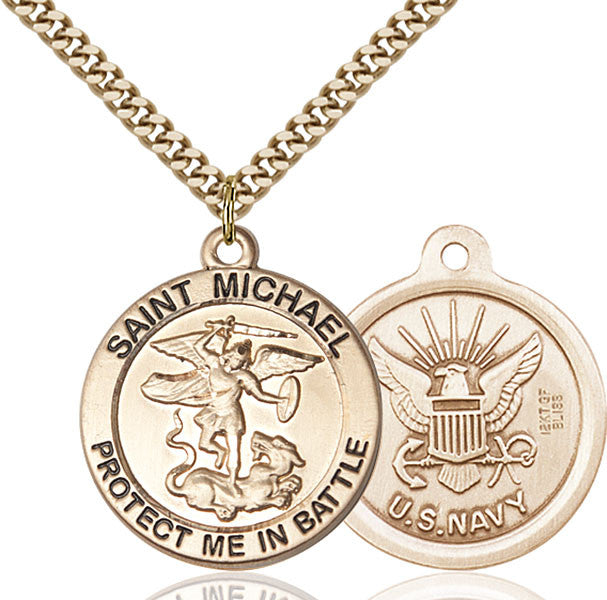 Gold Filled St. Michael the Archangel Pendant