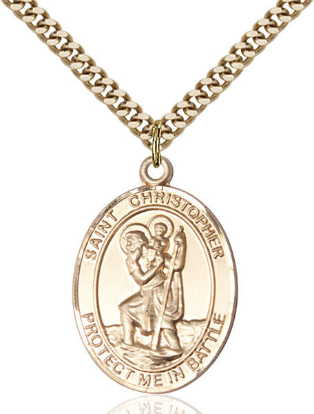 Gold Filled St. Christopher Pendant