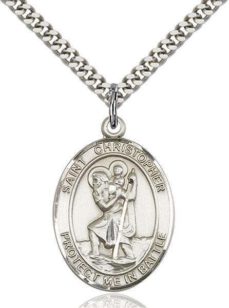 Sterling Silver St. Christopher Pendant