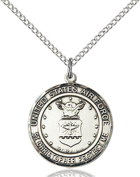 Sterling Silver AIR FORCE/ST. CHRISTOPHER Pendant