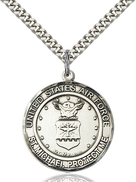 Sterling Silver AIR FORCE/ST. MICHAEL Pendant