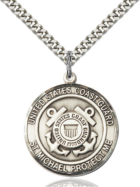 Sterling Silver COAST GUARD/ST. MICHAEL Pendant