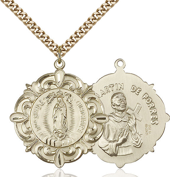 Gold Filled O/L of Guadalupe / Martin de Porres Pe