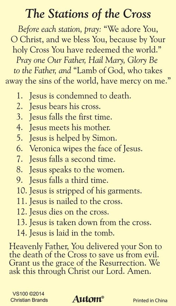 Stations of the Cross Holy Card
