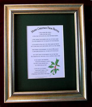 Merry Christmas from Heaven Plaque