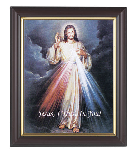 Divine Mercy 8 x 10 Dark Walnut