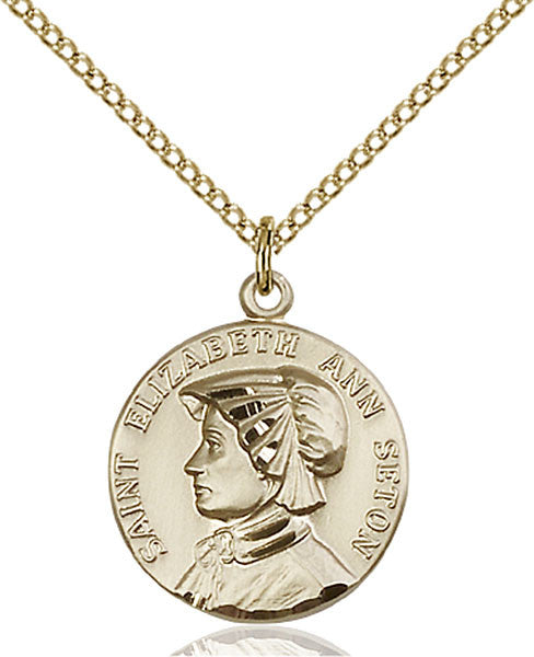 Gold Filled St. Elizabeth Ann Seton Pendant