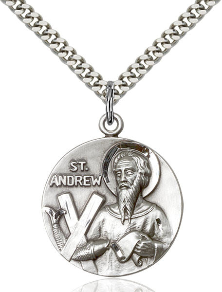 Sterling Silver St. Andrew Pendant