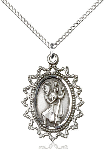 Sterling Silver St. Christopher Pendant
