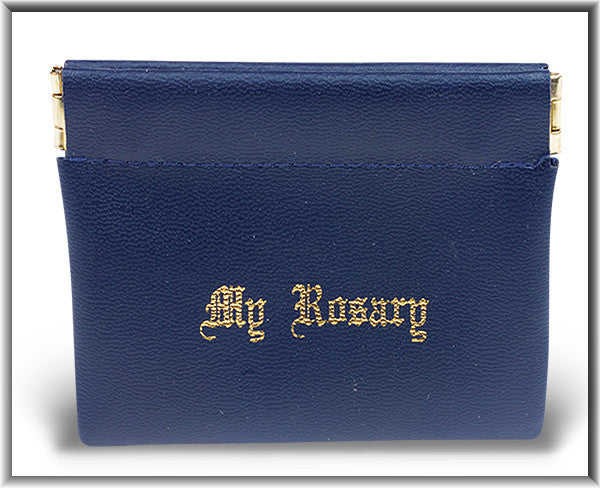 Blue Snap Rosary Case