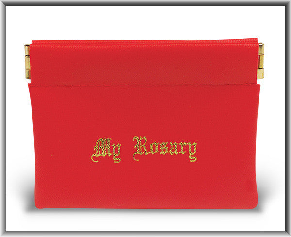 Red Snap Rosary Case