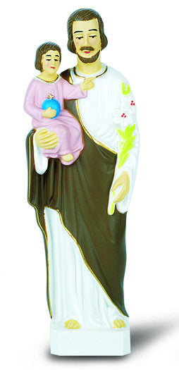 6" St Joseph Plastic Statue