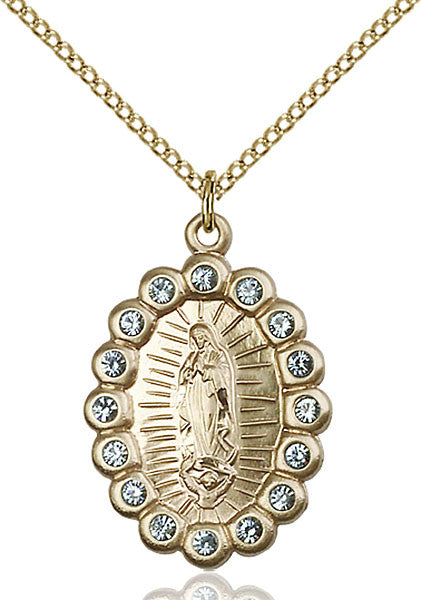 Gold Filled O/L of Guadalupe Pendant