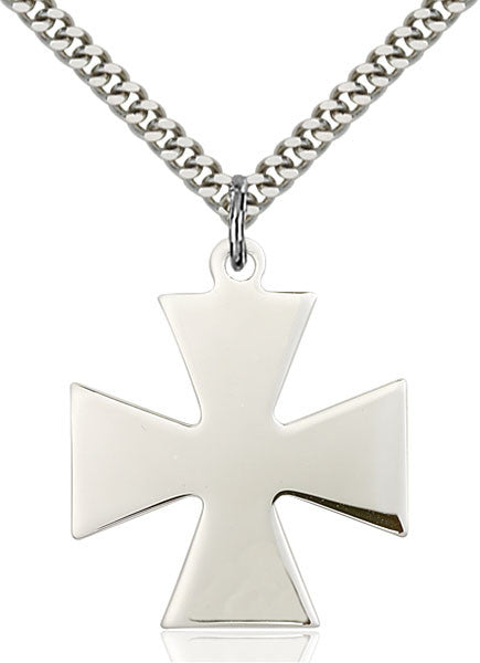 Sterling Silver Surfer Cross Pendant