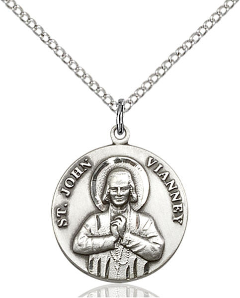Sterling Silver St. John Vianney Pendant