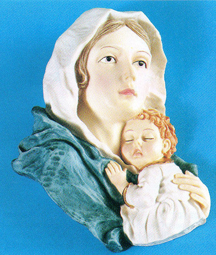 Madonna/child Resin Wall Plaque