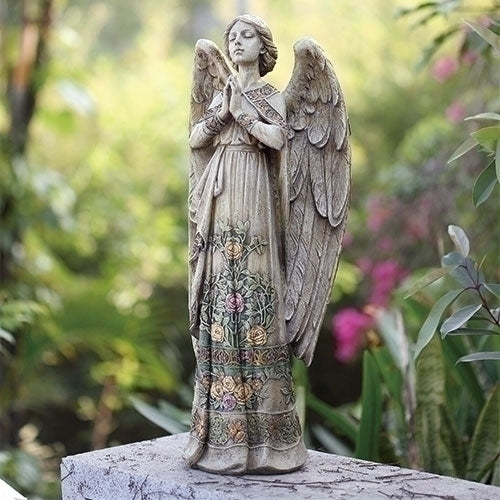 Rose Praying Angel Outdoor Statue 24"