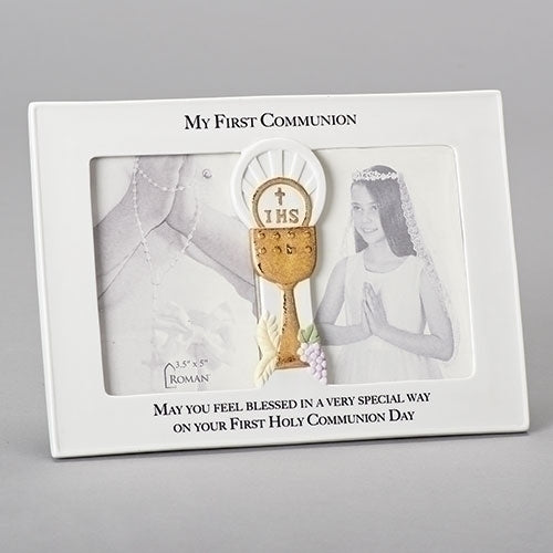 First Communion Chalice Double Frame